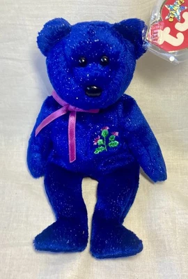 Rare 2002 Ty Uk Scotland Exclusive THISTLE The National Flower Beanie Bear NWTS  - Image 1 of 4