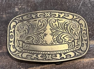 Vintage Gürtelschnalle - Made in USA - 3"x2" . Western Motiv - Bild 1 von 4