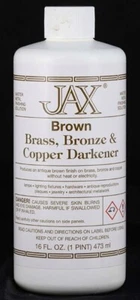 Pátina antigua oscurecedora Jax MARRÓN para latón, bronce y cobre - 16 oz. Pinta - Imagen 1 de 2