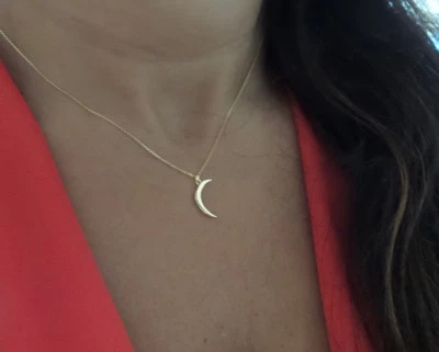 Ожерелье с полумесяцем из чистого золота 14 карат без цепи. только подвеска - Изображение 1 из 4