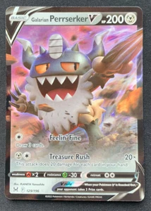 Galarian Perrserker V 129/196 Lost Origin Ultra seltene Holo Pokemon TCG-Karte Neuwertig - Bild 1 von 2