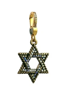 JAY STRONGWATER CHARM STAR OF DAVID ISAAC SWAROVSKI CRYSTALS NEW NO BOX - Picture 1 of 2