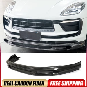 Kit de carrocería alerón labial parachoques delantero carbono real para Porsche Macan SUV 2022-2023 - Imagen 1 de 15