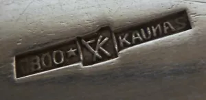 ANTIGUA CUCHARA DE PLATA RUSA 84/800 MARCADA--KAUNAS LITUANIA -- 8,3/4" DE LARGO - Imagen 1 de 9
