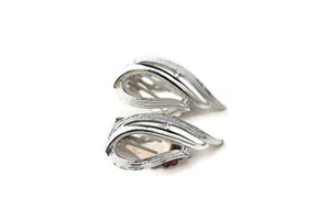 1958 Sarah Coventry Silvertone Openwork "STUNNING" Clip On Earrings - Picture 1 of 4