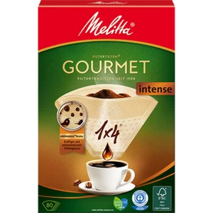 Melitta Gourmet intense Kaffeefilter Filtertüten 1x4 braun 80 Stück - Bild 1 von 1