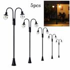 Railway Model Decor Pack of 5 LED Garden Lamps for Gauge 00 / H0 Layouts