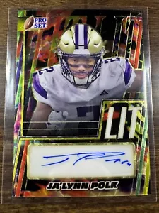 2024 Pro Set Metal LIT Gold Vinyl Ja'Lynn Polk 1/1 Auto RC Rookie Patriots SSP - Picture 1 of 2