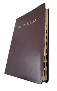 BIBLIA 1602 VALERA Purificada LETRA GRANDE PIEL IMITACION VINO CON INDICE - Picture 1 of 9