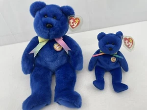 ty Beanie Babies Clubby 1998 “ gestempelt “ und Beanie Buddy Clubby 1999 - seltenes Set - Bild 1 von 14