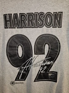 Pittsburgh Steelers James Harrison 2007 2xl Xxl Mens Gray Graphic Logo Tee NFL - Picture 1 of 13