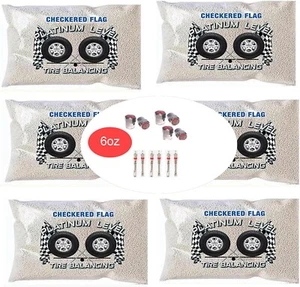 (6-6oz bags) Tire Balancing Beads 6 ounce Balance Bags by Checkered Flag - Picture 1 of 7