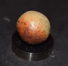 Choice Pick Antique Handmade Fired Clay Earth Tone Marble S-Size .828" MINT