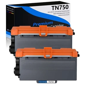 2PK Hi-Yield Toner Cartridge for Brother TN750 MFC-8710DW MFC-8910DW DCP-8155DN - Picture 1 of 13