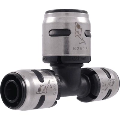 SharkBite K408WP3 Evolve Reducing Tee 1/2 in. x 1/2 in. x 3/4 in. PEX  6 pack  - Image 1 of 4