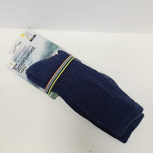 Calze Smartwool Everyday Solid Rib Unisex Grandi Crew Deep Navy Nuove con etichette - Foto 1 di 7