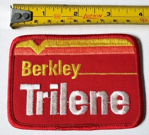 Vintage BERKELY TRILENE Patch Trucker Truck Fishing Angler - Bild 1 von 3