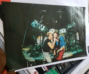 1980 Vintage early rock band Poster THE WHO duo stage shot Roger Pete - Picture 1 of 11