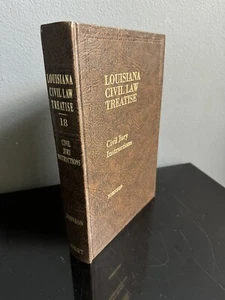 Louisiana Civil Law Treatise - Criminal Jury Instructions Volume 18 1994 HC VTG - Picture 1 of 5