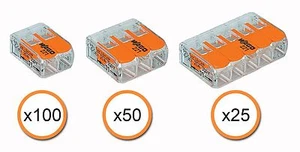 WAGO 221 LEVER-NUTS 175pc Wire Connector Assortment Pack 221-412,221-413,221-415 - Picture 1 of 1