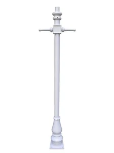 USED Ex-Display Plain White 1.7m Victorian Garden Lamp Post Column - Picture 1 of 3