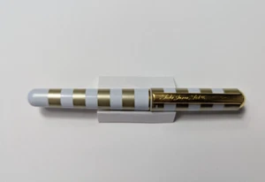 Penna Lady Jayne Ltd. a righe dorate 4,5" - Funzionante! - Foto 1 di 4