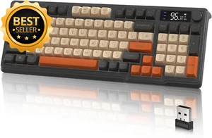 M96 Wireless Gaming Keyboard 94 Keys RGB Knob LED Display Dual Mode – Shimmer - Picture 1 of 12