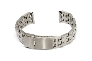 CORREA DE RELOJ CON HEBILLA DE METAL PLATEADO DE ACERO INOXIDABLE DE 18 MM SE ADAPTA A FÓSIL - Imagen 1 de 3