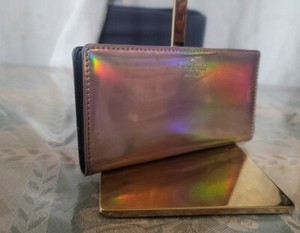 KATE SPADE Iridescent Bifold Rose Pink Snap Close Wallet-see descriptions