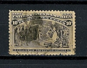 SCOTT # 237 - ONE USED 10 CENT COLUMBIAN EXPOSITION STAMP - IN FAIR CONDITION - Picture 1 of 2