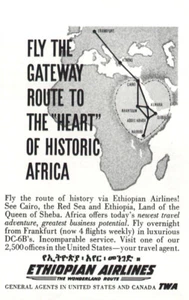 1959 Ethiopian Airlines: Herz des historischen Afrikas Vintage Druck Anzeige - Bild 1 von 1