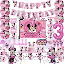 Minnie Mouse Birthday Party Supplies Tableware Kids Decorations Balloons Banner