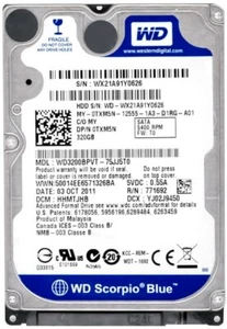 Hard Drive Dell 0TXM5N TXM5N WD3200BPVT 320GB 5400U/Min SATA III 8MB 2.5'' Inch - Picture 1 of 3