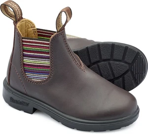 Blundstone Kinder Stiefel Boot #1413 Leather Elastic (Kids) Brown Stripes