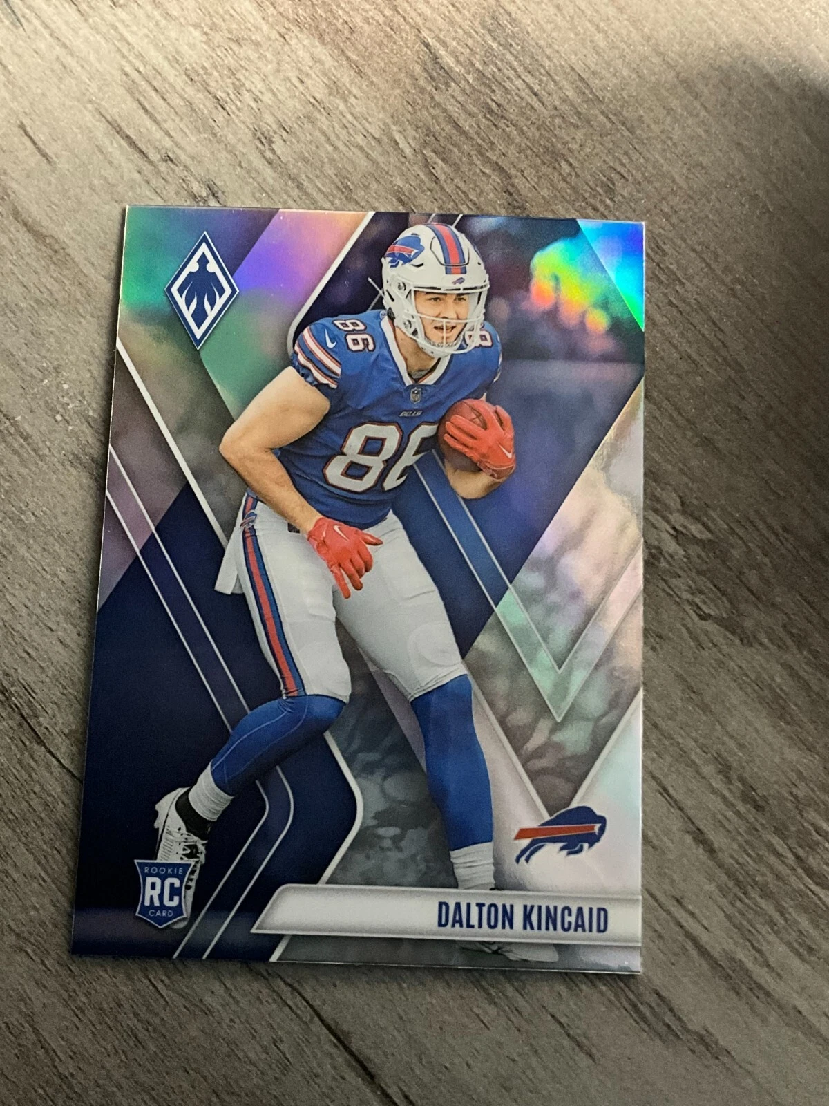 2023 panini phoenix football # 114 Dalton Kincaid, BILLS SILVER VARIATION