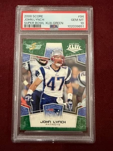 John Lynch 2008 Score Super Bowl XLIII Green PSA 10 Gem Mt - Bild 1 von 2