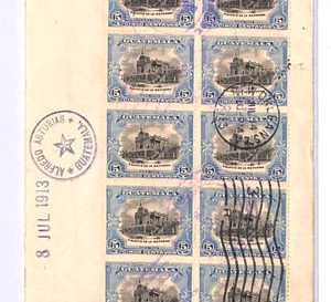 GUATEMALA Cover 5c BLOCK{10} USA Chicago via New Orleans 1913 {samwells}XH37 - Picture 1 of 10