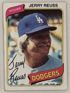 Jerry Reuss # 318 Los Angeles DODGERS Topps 1980 Baseball Card MLB - Picture 1 of 2