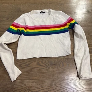 Suéter Pullover Top Corto Blanco Moda Nova Para Mujer Talla Mediana - Imagen 1 de 1