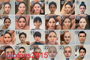 1/6 1/12 Beauty Girl Man Head Sculpt Model For 12" 6" Female Male Figure Body - Picture 1 of 190