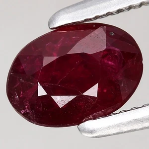 0.55ct Oval 5.9x4.2mm Natural Deep Red Ruby Madagascar, Africa-Heated Precious! - Picture 1 of 4