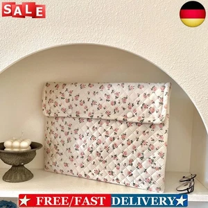 Florale Laptophülle, gesteppte Laptophülle für 9–14 Zoll Laptop-Tablet (rosa) *N - Afbeelding 1 van 10