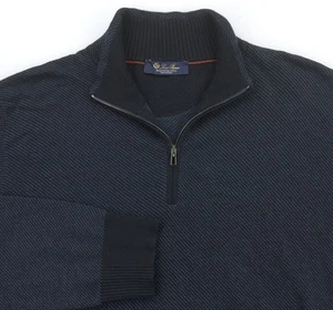 Loro Piana Roadster Pull Mezzocollo Cashmere Sweater Mens Size 54 Jumper FAG4525 - Picture 1 of 20