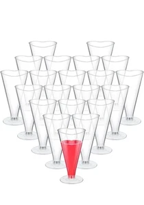 90 herzförmige Einweg-Champagnerflöten 5,6 Oz klar - Bild 1 von 4