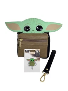 Disney Loungefly StarWars Mandalorian TheChild Grogu Wristlet/Belt Bag+Grogu Pin - Picture 1 of 7