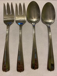 Oneida GALA Impulse Serving Set 4 Pc Fork Spooon Stainless Flatware Silverware - Picture 1 of 9