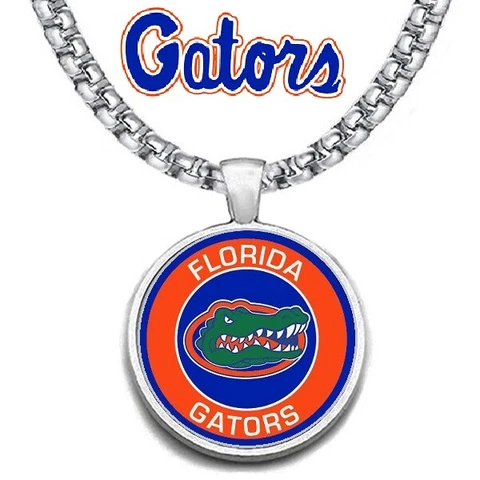 Large Florida Gators 24" Chain Stainless Steel Pendant Necklace FREE SHIP' D30 Cover