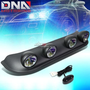 4X4 CARCASA NEGRA NEO LENTE TRANSPARENTE TODOTERRENO TECHO MONTADO LUZ ANTINIEBLA REDONDA/LÁMPARA - Imagen 1 de 7