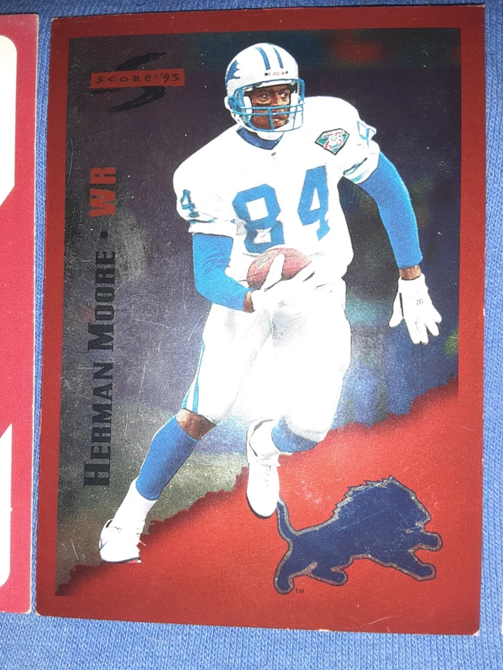 1995 Score Red Siege Detroit Lions Football Card #49 Herman Moore FOIL INSERT - Image 1 of 1