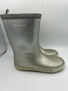 Tretorn Women's Boots Silver Fleece Lined Size 6.5 US 37 EU Rain Boot